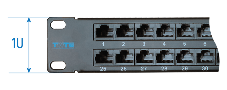 Патч-панель TWT 48 портов, 1U